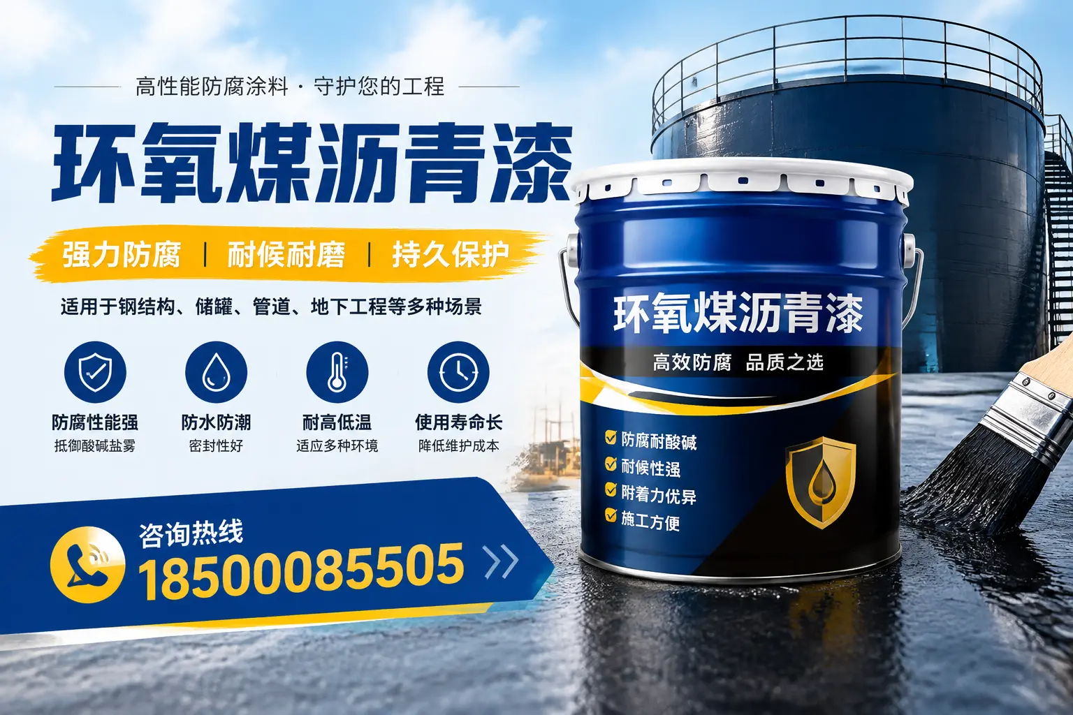 环氧煤沥青漆在工业中的应用，闽清企业的选择